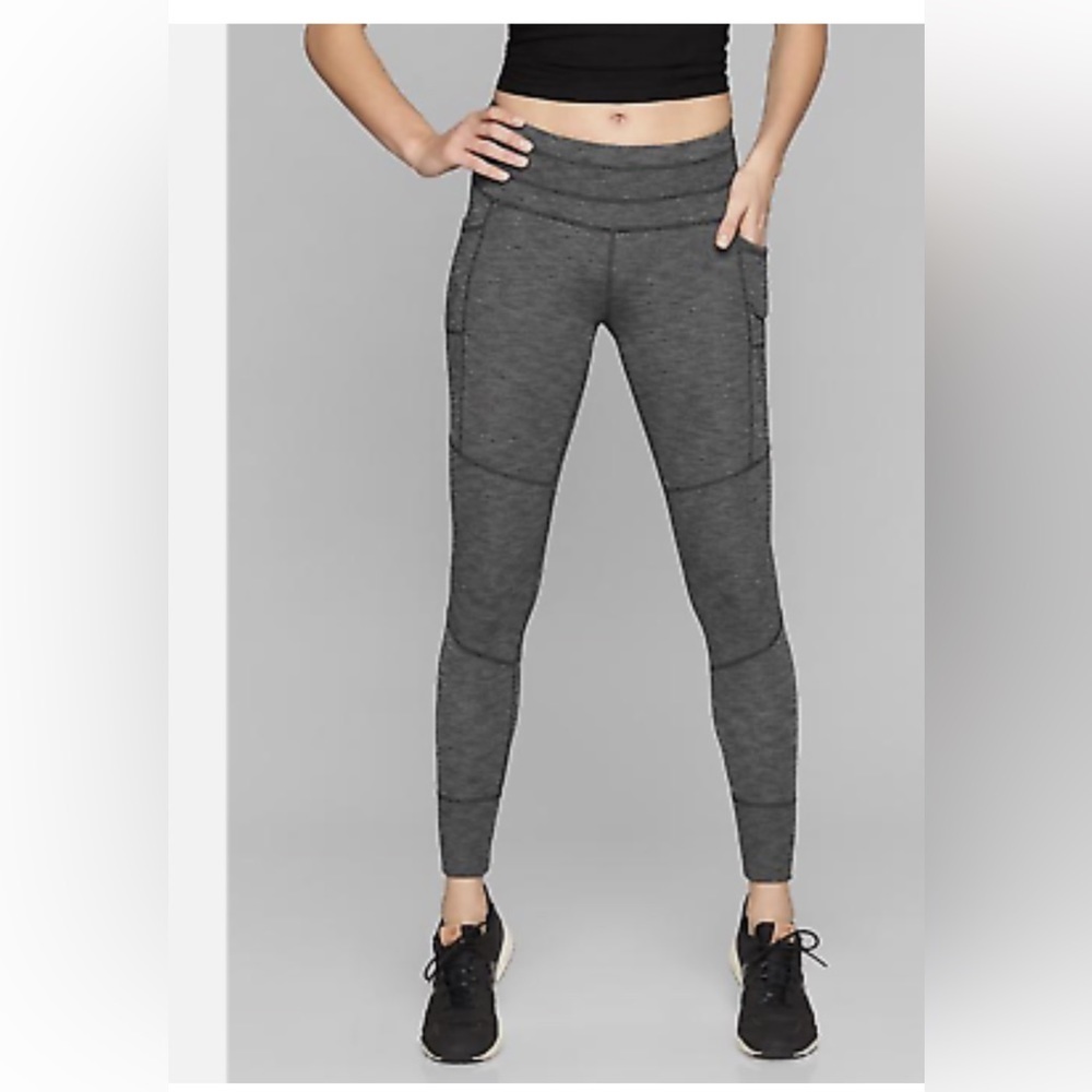 Athleta gray leggings size m gym, yoga, workout, activewear